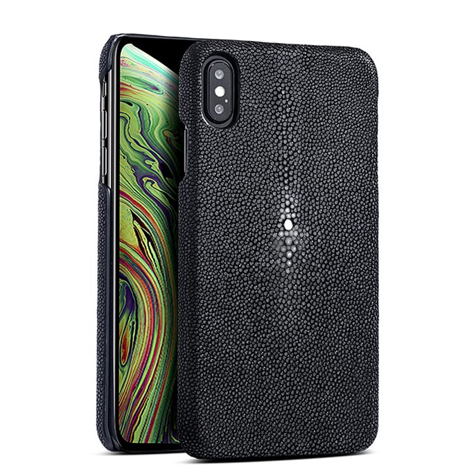 Stingray iPhone Xs, Xs Max Cases, Stingray Leather Cases for iPhone Xs, Xs Max - Black