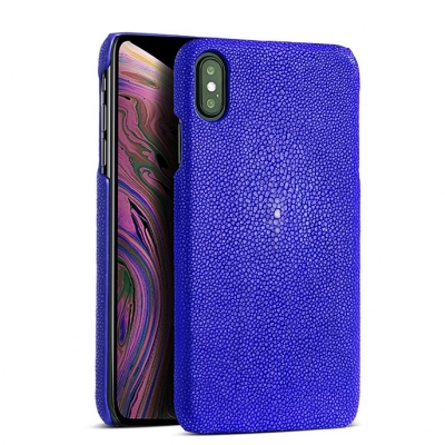Stingray Leather iPhone Xs, Xs Max Case - Blue