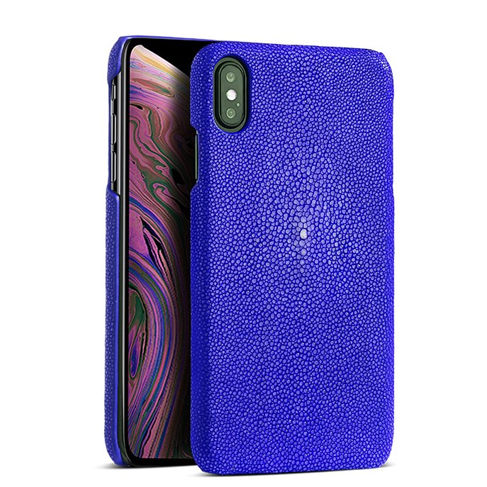 Stingray iPhone Xs, Xs Max Cases, Stingray Leather Cases for iPhone Xs, Xs Max - Blue