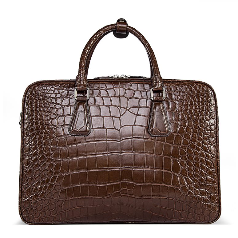 Alligator Business Bag, Alligator Leather Briefcase for Men