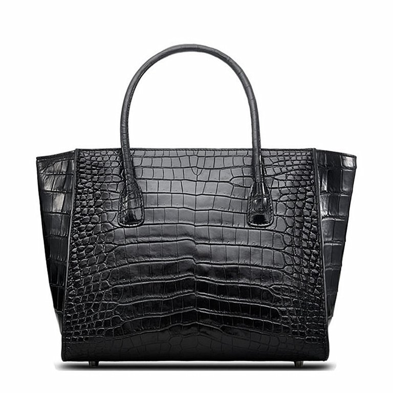 Alligator Skin Top Handle Handbag Tote Bag