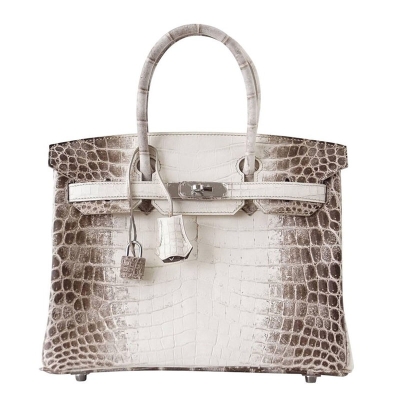 Designer Alligator Handbag-White