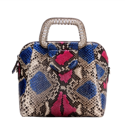 Snakeskin Top Handle Handbag Snakeskin Evening Bag