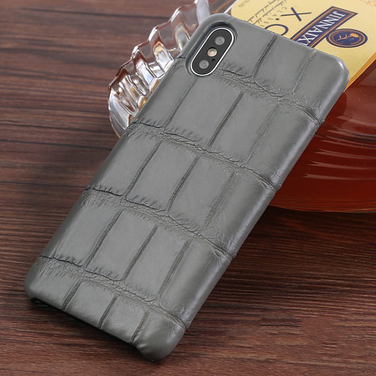 The Best iPhone Xs Max Cases-Crocodile iPhone Xs Max Case-Gray