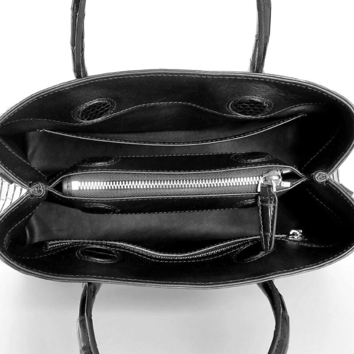 Alligator Handbags Urban Style Satchel Tote Bags-Inside