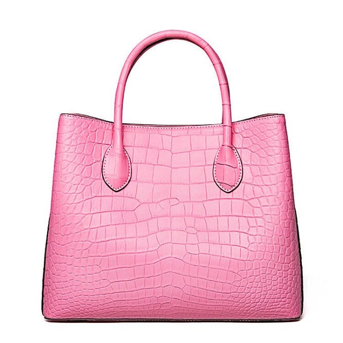 Alligator Handbags Urban Style Satchel Tote Bags-Pink