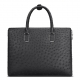 Formal Ostrich Leather Briefcase Laptop Business Bag for Men