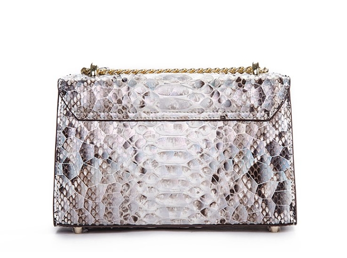 Python Skin Purse, Python Skin Clutch Bag Cross Body Bag-Back