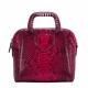Snakeskin Handbag Top-Handle Bag Tote Crossbody Bag-Red