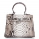 Stylish Snakeskin Handbag Python Flap Crossbody Satchel Bag