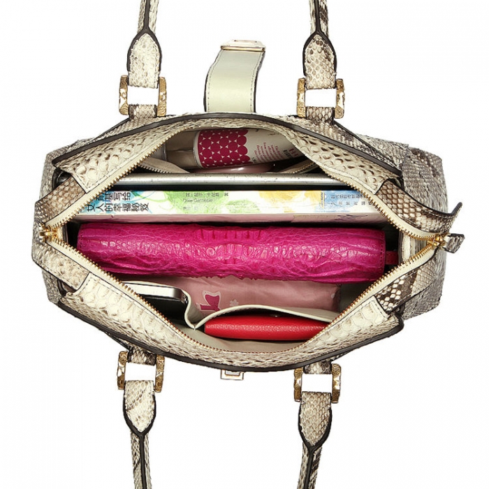 Stylish Snakeskin Top-Handle Handbags for Women-Inside