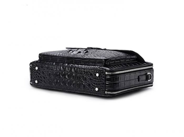 Crocodile Messenger Bag Laptop Briefcase Satchel Shoulder Bag-Bottom