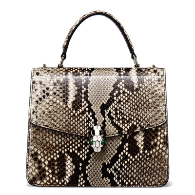 Designer Python Skin Tote Bag Purse Crossbody Bag