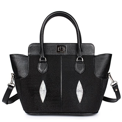 Classic Winged Stingray Leather Top-handle Tote Purse Crossbody Bag