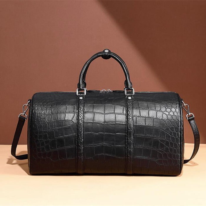 Alligator Leather Duffle Bag Weekender Travel Bag