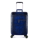 Alligator Leather Luggage Business Travel Spinner Suitcase-Blue