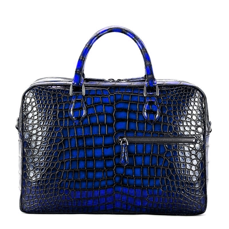 Handcrafted Alligator Briefcase Professional Business Bag for Men