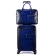 Traveler Genuine Alligator Leather 2 Piece Spinner Luggage Set-Blue