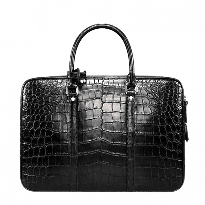 Classic Alligator Leather Laptop Briefcase Business Bag for Men