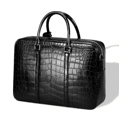 Classic Alligator Leather Laptop Briefcase Business Bag for Men