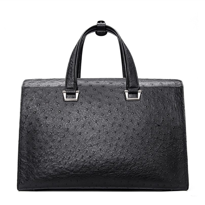 Ostrich Briefcase Business Travel Bags with Combination Lock