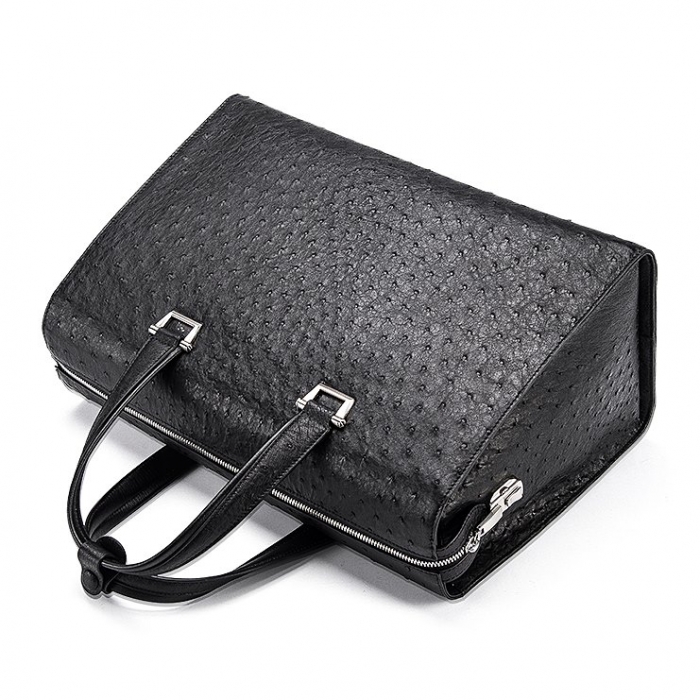 Ostrich Briefcase Business Travel Bags with Combination Lock-Details