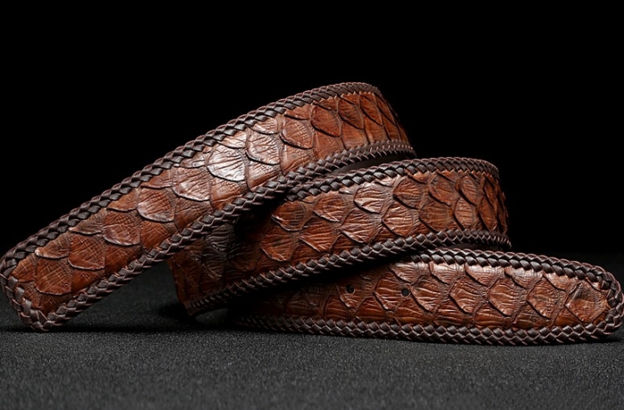 Snakeskin Belts Python Skin Belts-Brown