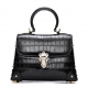 Designer Alligator Top Handle Purse Shoulder Handbag