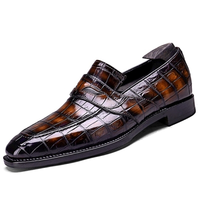 Alligator Penny Loafers Formal Slip-On Shoes