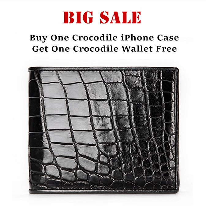 Buy one crocodile iPhone case get one crocodile wallet free