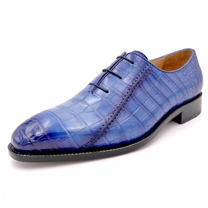 Fashion Alligator Leather Wholecut Oxford Shoes for Men
