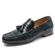 Alligator Slip-on Moccasin Tie-Bow Loafer Driving Shoes