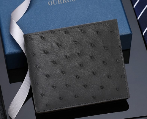 OURRUO Ostrich Bifold Wallet