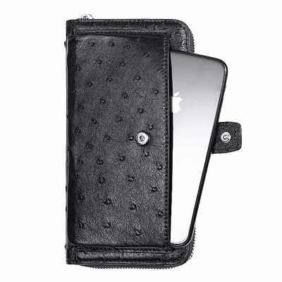 Long Ostrich Wallet Large Capacity Phone Card Slot Case-1