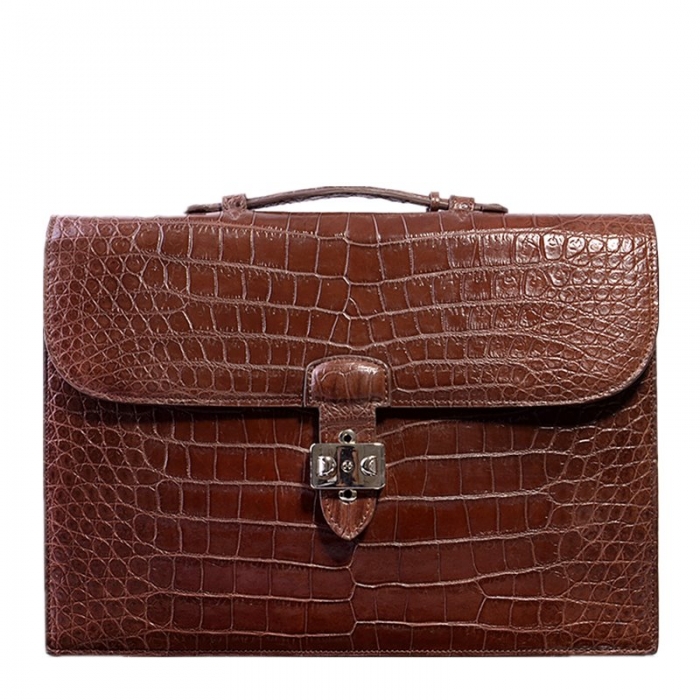 Stylish Unisex Alligator Briefcase Laptop Handbag