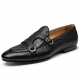 Men’s Ostrich Double Buckle Monk Strap Loafer