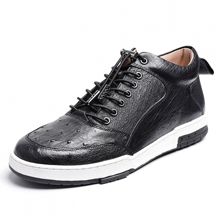 Comfortable Casual Ostrich Lace Up Sneakers