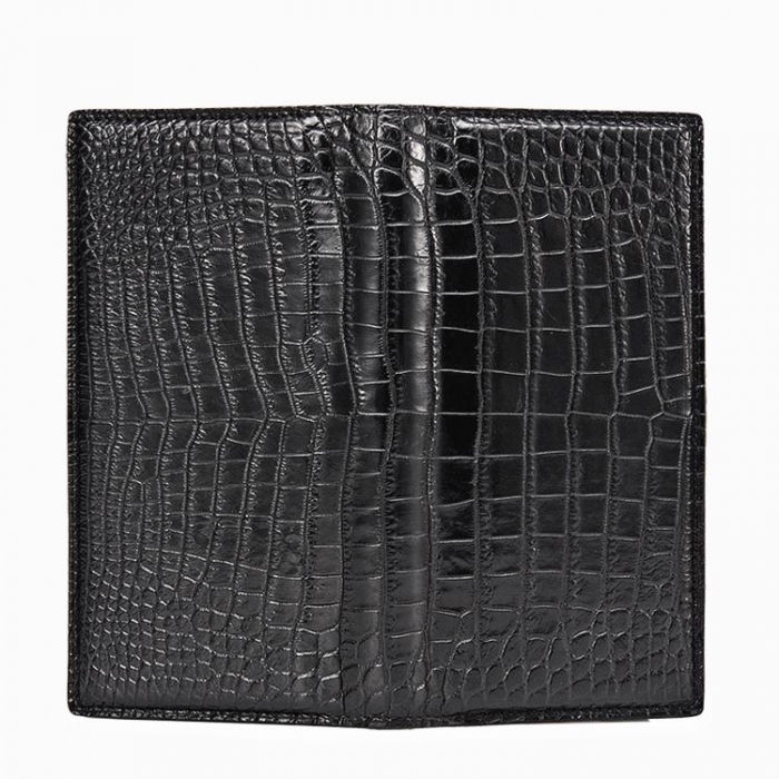 Slim Alligator Leather Bifold Wallet Card Holder-1