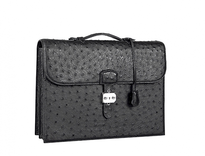 Ostrich Briefcase Laptop Bag Messenger Business Bags-Micro Side