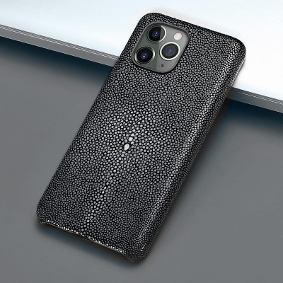 Stingray Leather iPhone 12 Pro and 12 Pro Max Cases-Gray