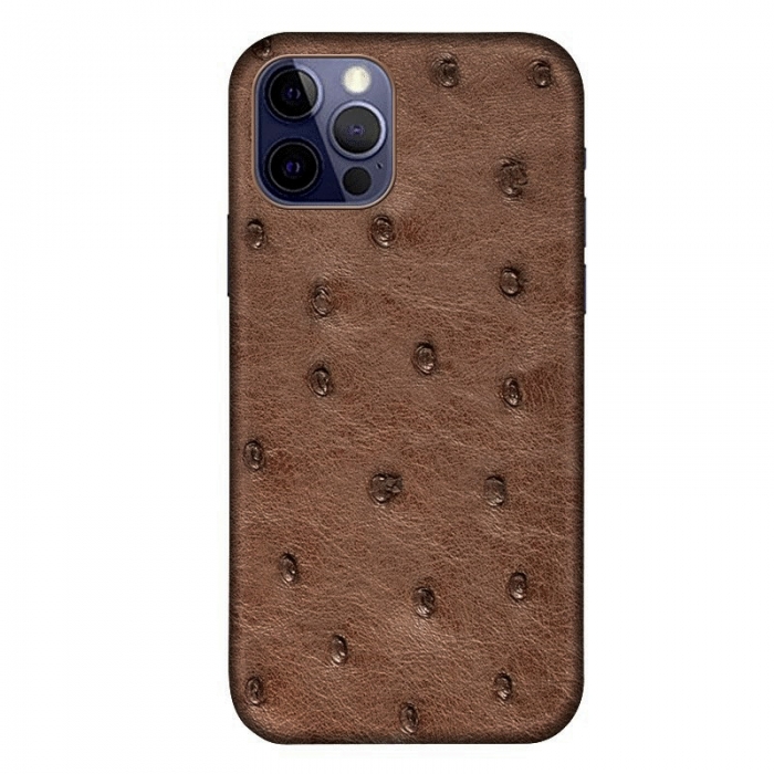 Ostrich Cases for iPhone 11, 12 Series-Brown