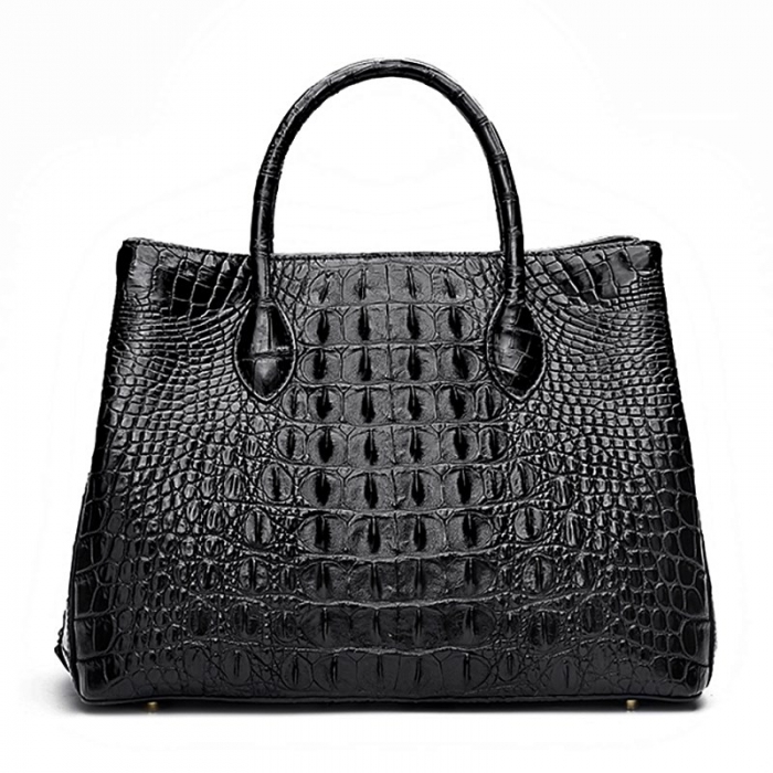 Crocodile Shoulder Tote Bag Crossbody Handbag-Back