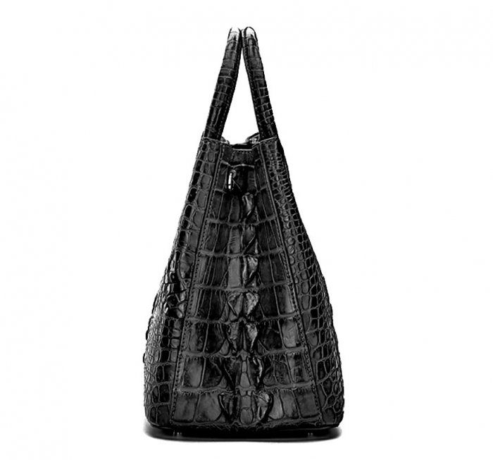 Crocodile Shoulder Tote Bag Crossbody Handbag-Side