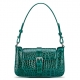 Alligator Leather Clutch Purses Small Shoulder Bags-Green