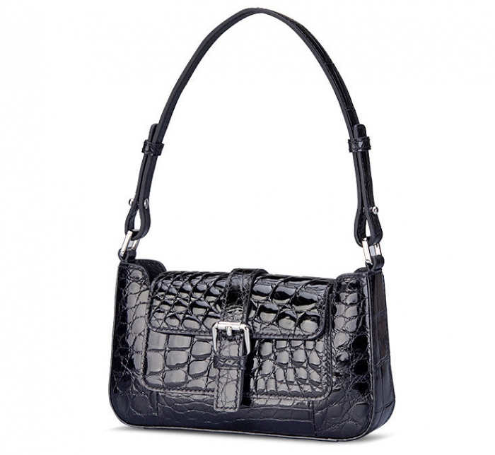 Alligator Leather Clutch Purses Small Shoulder Bags-Micro Side