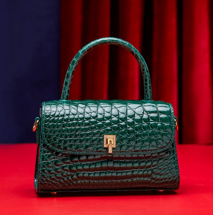 Alligator Top Handle Purses Vintage Shoulder Handbags