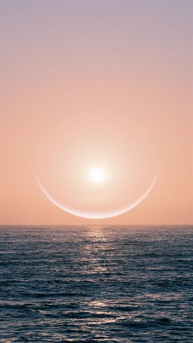 Sun Over the Sea During Sunset-Wallpapers for iPhone