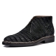 Classic Suede Alligator Leather Chukka Boots for Men