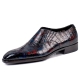 Luxury Alligator Leather Slip-On Loafer Party Shoes for Men