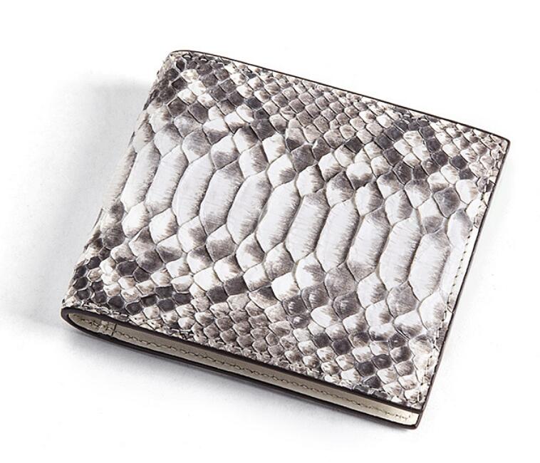 Snakeskin Bifold Wallets Slim Python Skin Wallets for Men